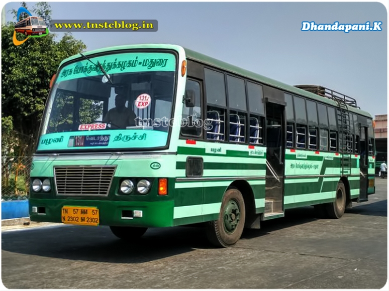 TN57 N 2302 of Vedasanthur Depot Route 131 Palani Trichy via Ottanchatiram, Dindigul, Manapparai.