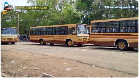 Queue of buses Near TNSTC-Madurai HO